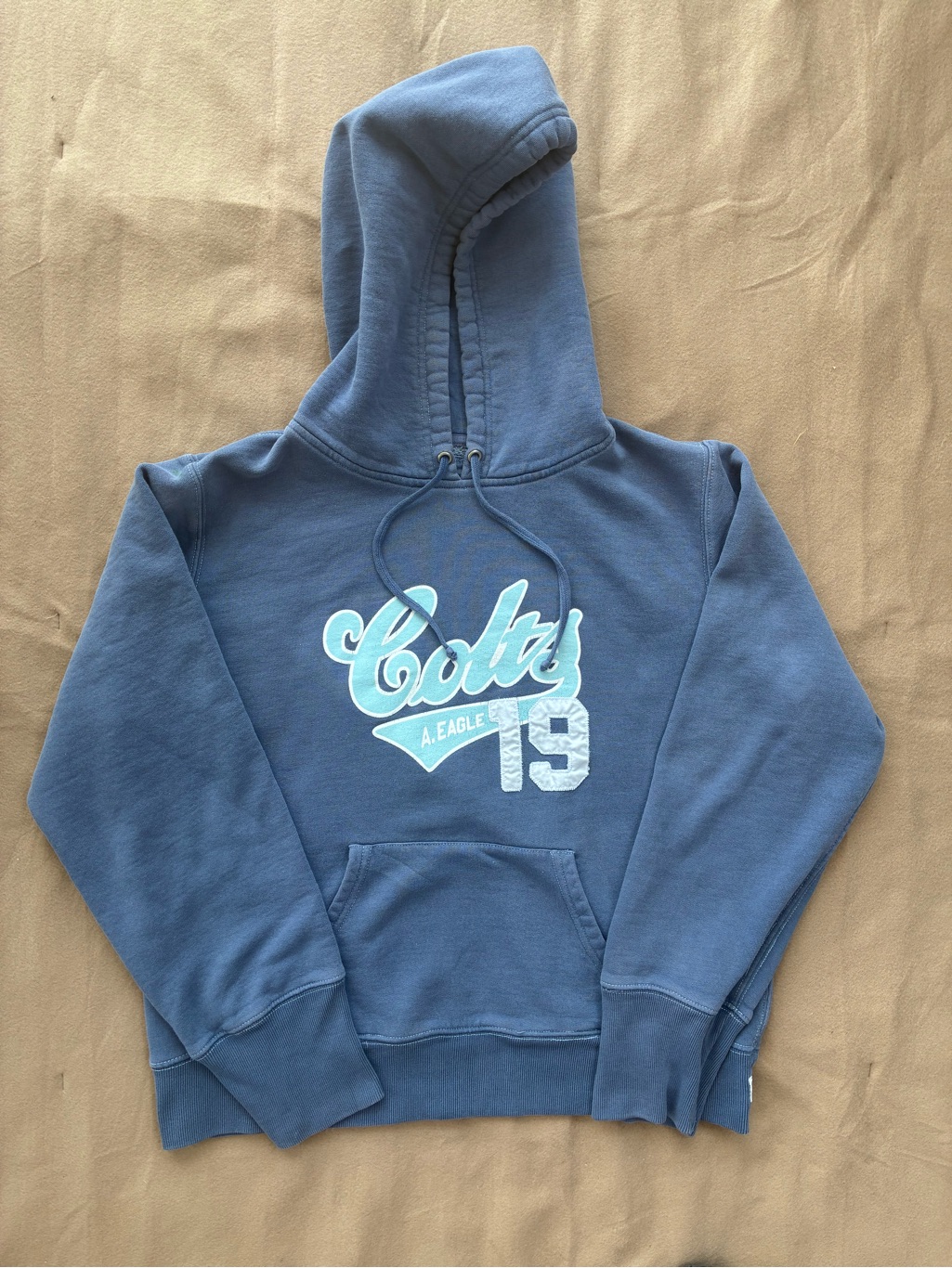 American Eagle Outfitters Heather Blue Sherpa-Lined Hoodie Xl Boys